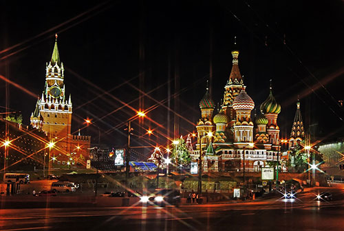 A view of Kremlin, a travel destination in Russia.